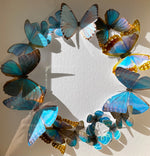 Charger l&#39;image dans la galerie, Couronne de papillons -  Turquoise. - Petit Modèle
