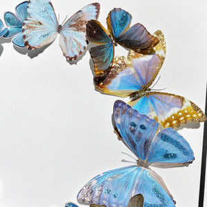 Couronne de papillons -  Turquoise. - Petit Modèle