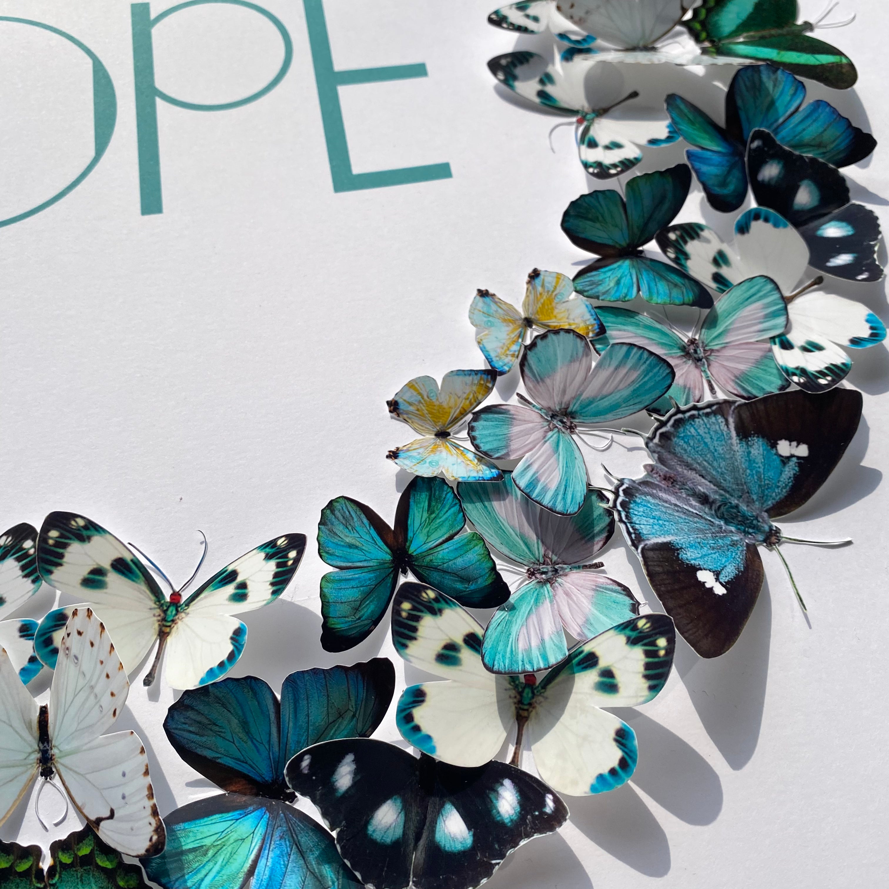 Couronne de papillons - Peacock - HOPE- Grand Modèle