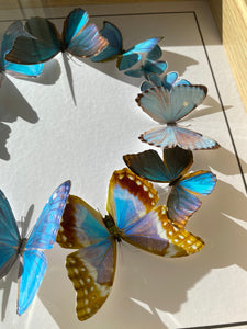 Couronne de papillons -  Turquoise - Personnalisable - Petit Modèle