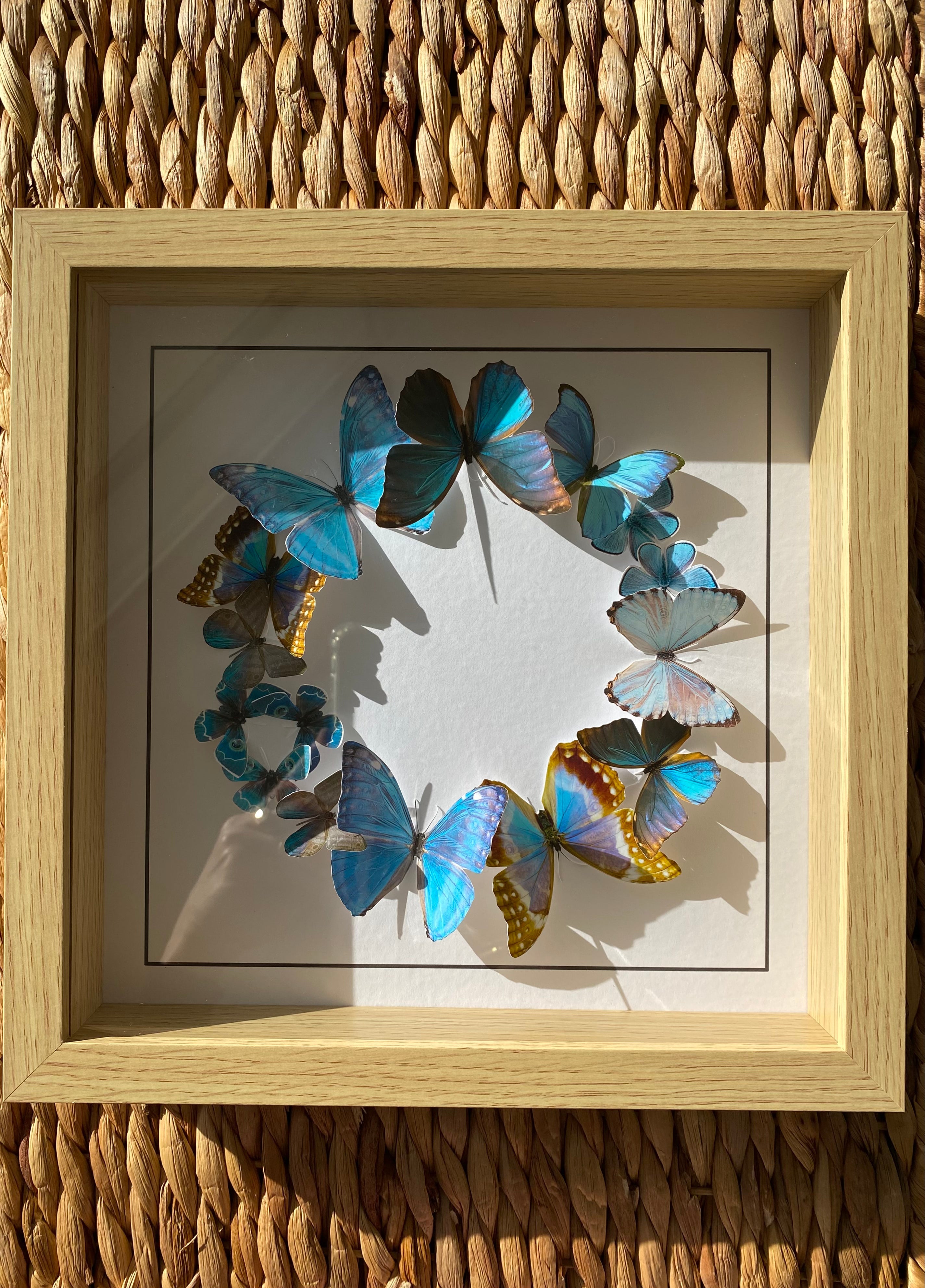 Couronne de papillons -  Turquoise - Personnalisable - Petit Modèle