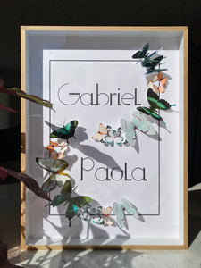 Guirlandes de papillons - Printemps - 30X40cm - Personnalisable