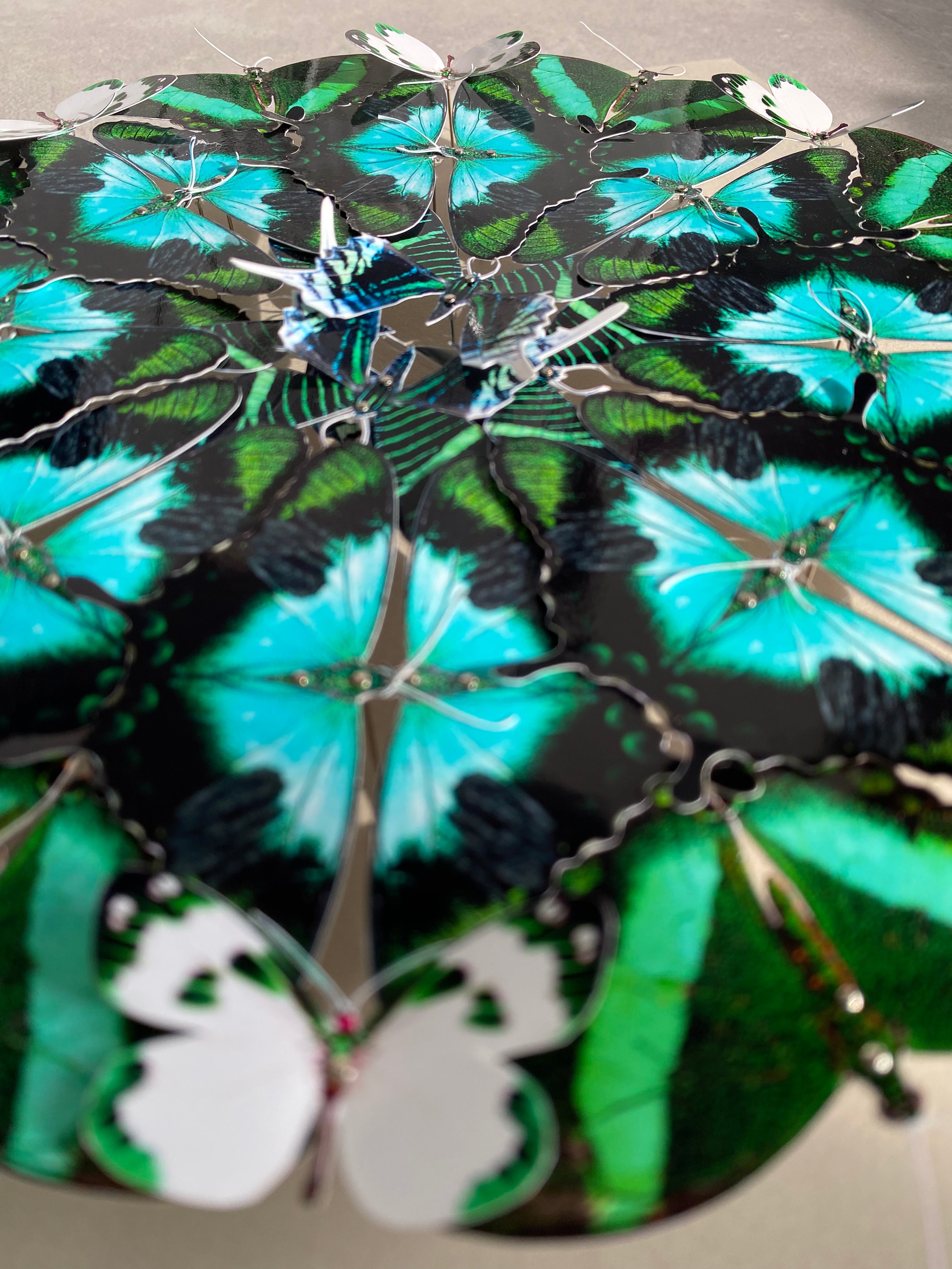 Mandala de papillons - Emeraude - Petit modèle