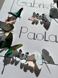 Guirlandes de papillons - Printemps - 30X40cm - Personnalisable