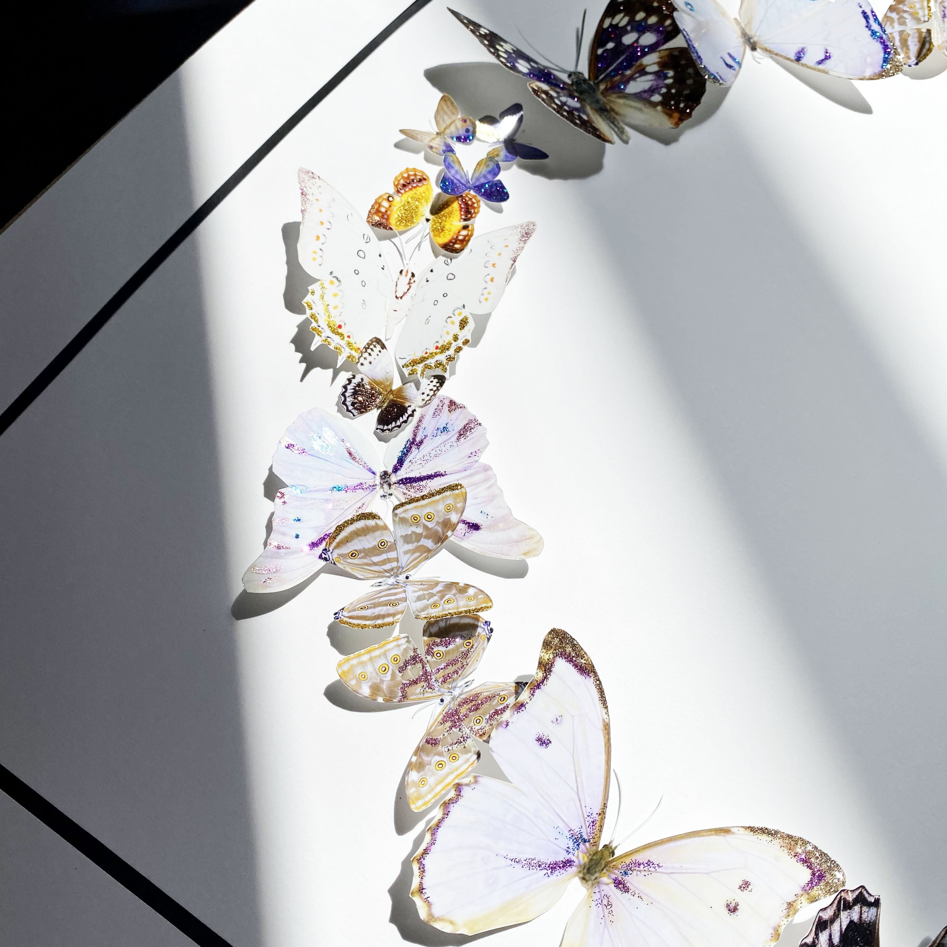 Couronne de papillons -  Hortensia - Grand Modèle