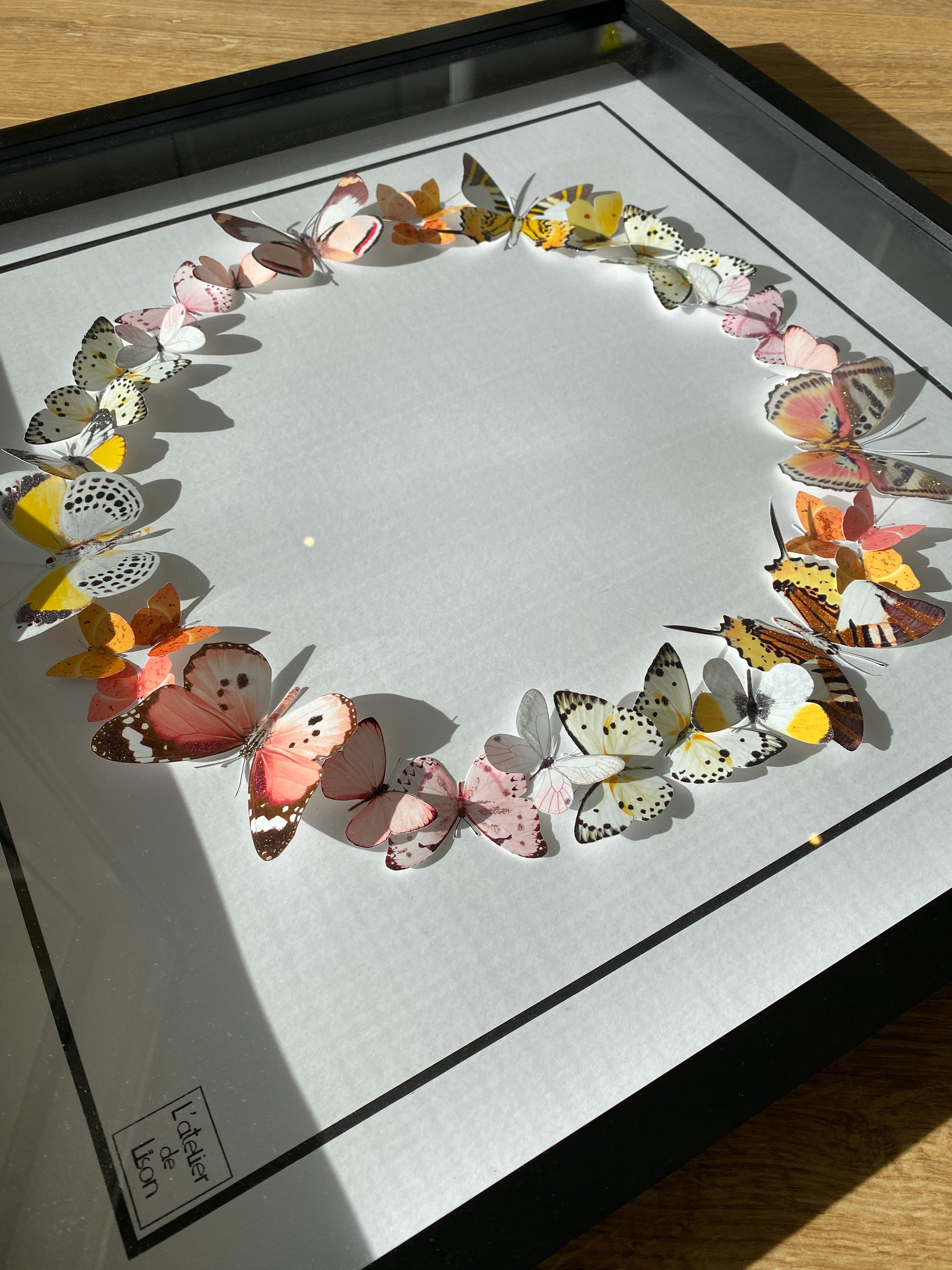 Couronne de papillons -  Sunrise - Grand Modèle