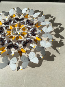 Mandala de papillons - Envolée - Corbeille d'Argent