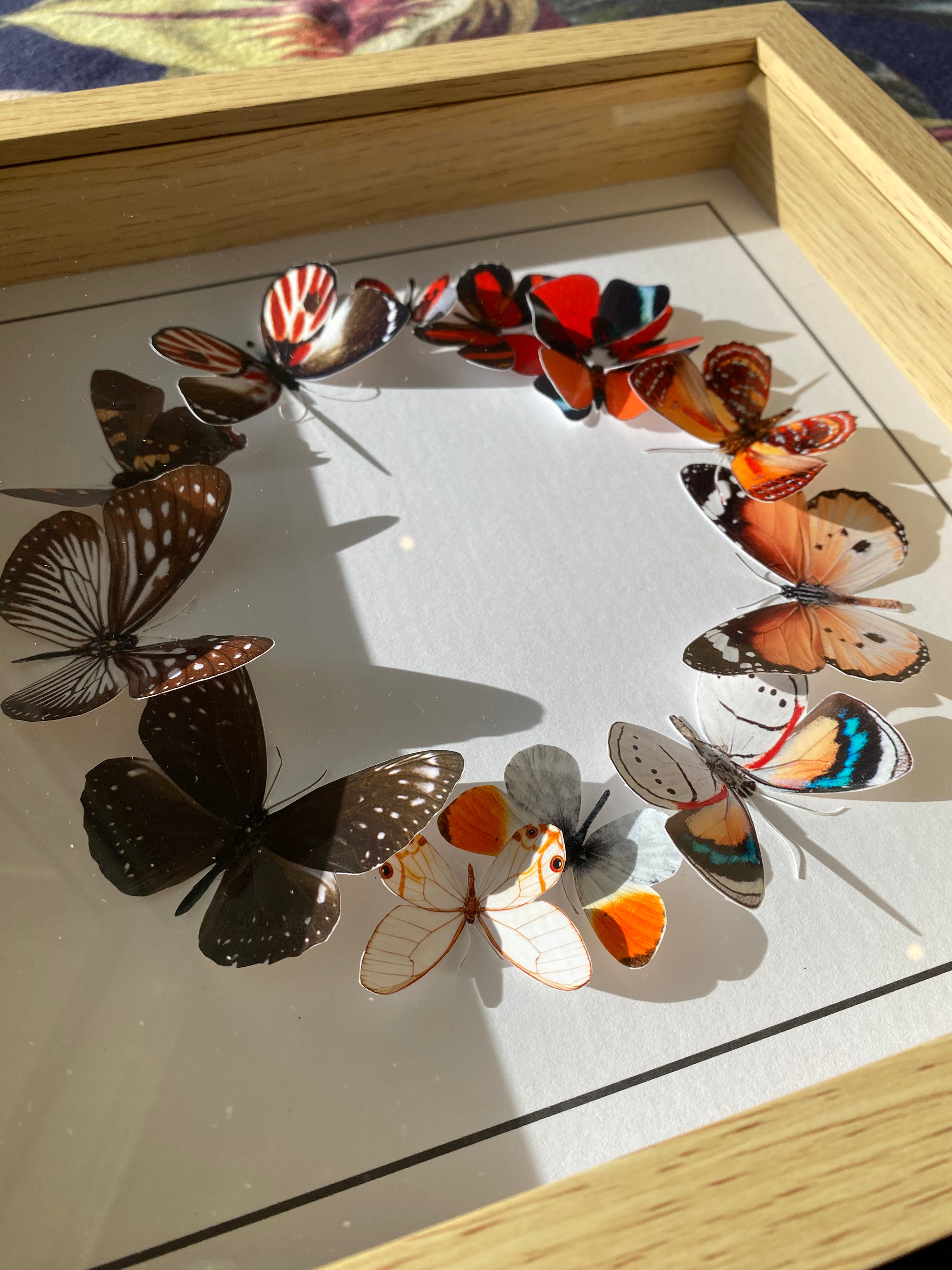 Couronne de papillons -  Groseille - Petit Modèle