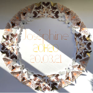 Couronne de papillons - Pain d'épices - 50X50cm - Personnalisable