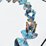 Charger l&#39;image dans la galerie, Couronne de papillons -  Turquoise. - Grand Modèle
